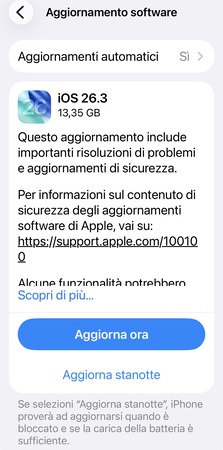Face Id aggiornamento